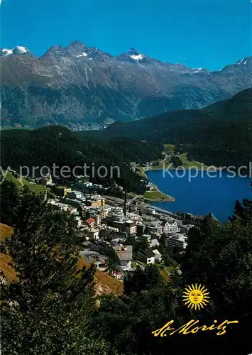 AK / Ansichtskarte St_Moritz_GR Panorama St Moritzersee Alpenpanorama St_Moritz_GR