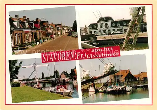 AK / Ansichtskarte Stavoren Teilanischten Hafen Kanal Bruecke Stavoren