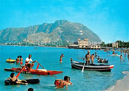AK / Ansichtskarte Mondello Spiaggia e lo stabilimento balneare Strand Badestrand Mondello