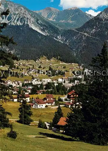 AK / Ansichtskarte Lenzerheide_GR Panorama mit Piz Naira und Piz Miez Albula Alpen Lenzerheide GR