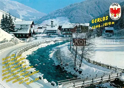 AK / Ansichtskarte Gerlos Winterpanorama Alpen Fliegeraufnahme Gerlos