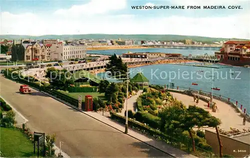 AK / Ansichtskarte Weston super Mare from Madeira Cove Weston super Mare