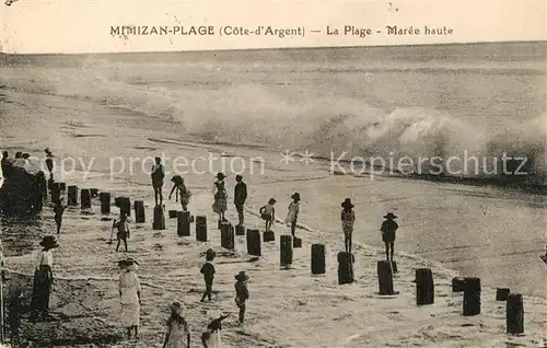 AK / Ansichtskarte Mimizan_Plage La Plage Maree haute Mimizan_Plage