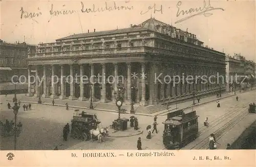 AK / Ansichtskarte Bordeaux Le Grand Theatre Bordeaux