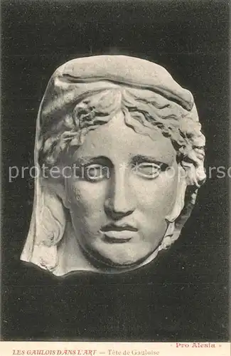 AK / Ansichtskarte Alesia(Roman War)_Alise Sainte Reine Les Goulois dans lArt Tete de Gouloise 
