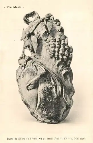 AK / Ansichtskarte Alesia(Roman War)_Alise Sainte Reine Buste de Silence en bronze vu de profil 