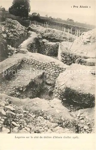 AK / Ansichtskarte Alesia(Roman War)_Alise Sainte Reine Logettes sur le cote du theatre dAlesia Juillet 1906 