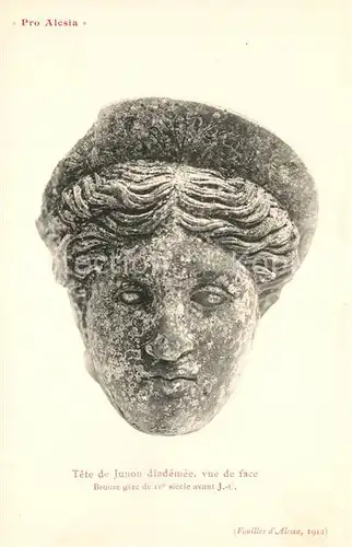 AK / Ansichtskarte Alesia(Roman War)_Alise Sainte Reine Tete de Junon diademee vue de face 