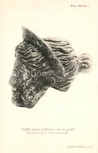 AK / Ansichtskarte Alesia(Roman War)_Alise Sainte Reine Tete de Junon diademee vue de profil 