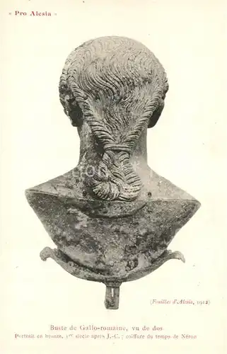AK / Ansichtskarte Alesia(Roman War)_Alise Sainte Reine Buste de Gallo romaine vu de dos 