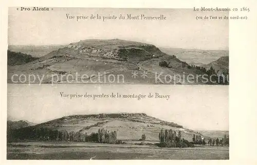 AK / Ansichtskarte Alesia(Roman War)_Alise Sainte Reine Vue prise de la pointe du Mont Pennevelle Vue prise des pentes de la montagne de Bussy 