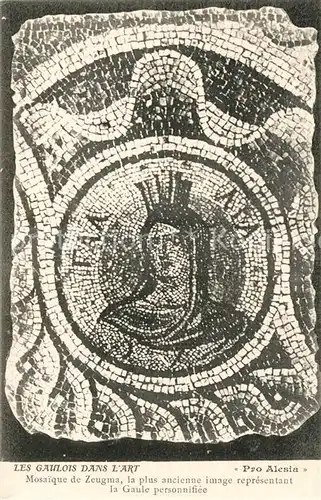 AK / Ansichtskarte Alesia(Roman War)_Alise Sainte Reine Mosaique de Zeugma la plus ancienne image representant la Gaule personnifiee 