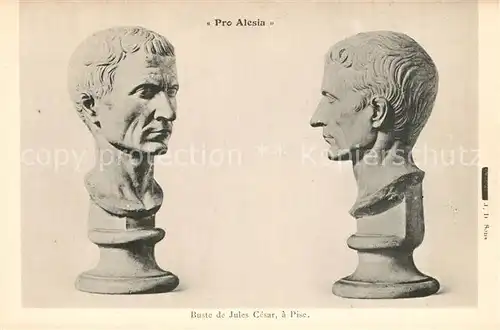 AK / Ansichtskarte Alesia(Roman War)_Alise Sainte Reine Buste de Jules Cesar a Pise 