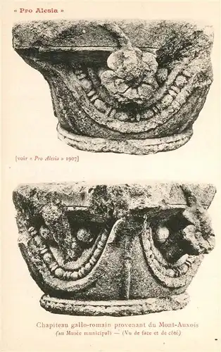AK / Ansichtskarte Alesia(Roman War)_Alise Sainte Reine Chapiteau gallo romain provenant du Mont Auxois  