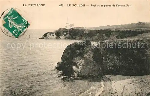 AK / Ansichtskarte Le_Pouldu Rochers et pointe de lancien Fort Le_Pouldu