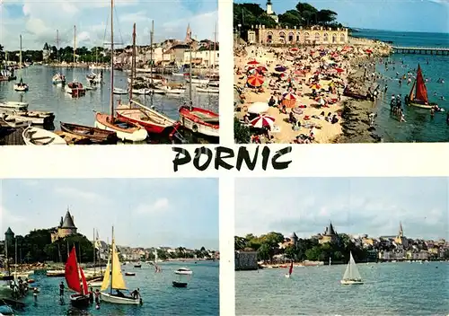 AK / Ansichtskarte Pornic Le Port La Plage et le Chateau Pornic