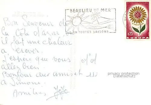 AK / Ansichtskarte Beaulieu sur Mer Vue partielle Beaulieu sur Mer