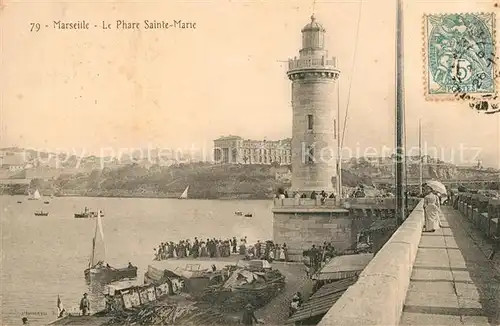 AK / Ansichtskarte Leuchtturm_Lighthouse Marseille Phare Sainte Marie 