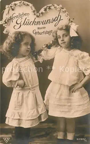 AK / Ansichtskarte Foto_BNK_Nr. 33193 1 M?dchen Geburtstag Herz  Foto_BNK_Nr.