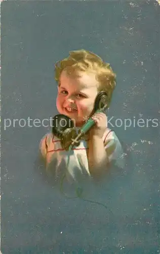 AK / Ansichtskarte Telefon Kleinkind 