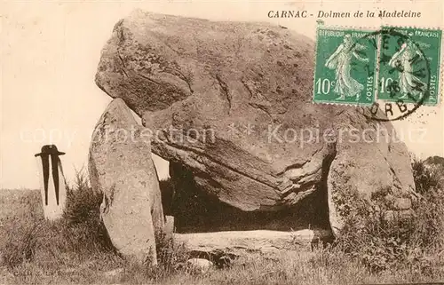 AK / Ansichtskarte H?nengrab Carnac Dolmen de la Madeleine H?nengrab