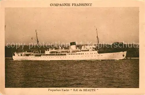 AK / Ansichtskarte Dampfer_Oceanliner Paquebot Yacht Ile de Beaute 