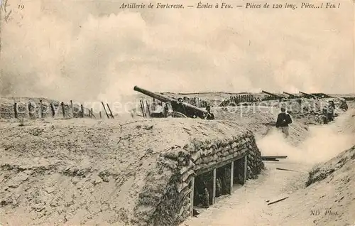 AK / Ansichtskarte Militaria_Frankreich Artillerie de Fortesse Ecoles a Feu  Militaria Frankreich