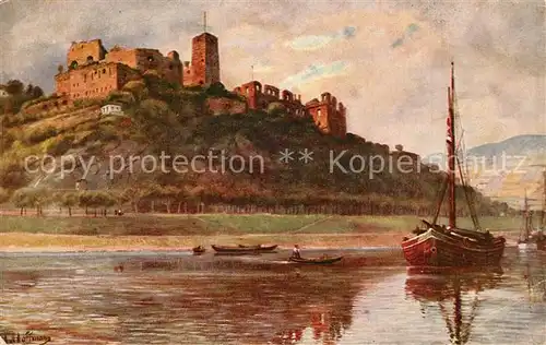 AK / Ansichtskarte Hoffmann_Heinrich Ruine Rheinfels  Hoffmann Heinrich