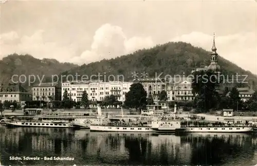 AK / Ansichtskarte Dampfer_Seitenrad Riesa Bad Schandau 