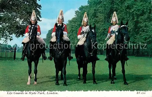 AK / Ansichtskarte Leibgarde_Wache Life Guards Hyde Park London 