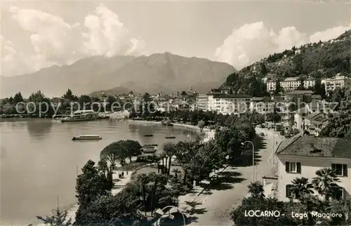 AK / Ansichtskarte Locarno_Lago_Maggiore Panorama Uferstrasse Locarno_Lago_Maggiore