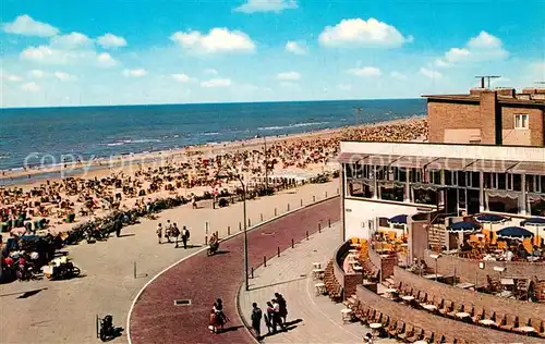 AK / Ansichtskarte Zandvoort_Holland Rotonde Strand Promenade Restaurant Zandvoort_Holland