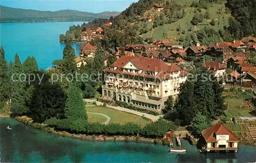 AK / Ansichtskarte Gunten Parkhotel am Thunersee Fliegeraufnahme Gunten