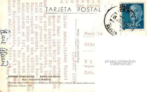 AK / Ansichtskarte Las_Rotas Bremers Bungalows 