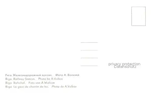 AK / Ansichtskarte Riga_Lettland Bahnhof Riga_Lettland