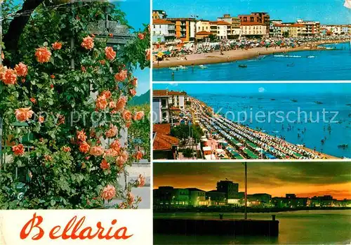 AK / Ansichtskarte Bellaria Panorama Strand Stadtansicht Nachtaufnahme Rosenstock Bellaria