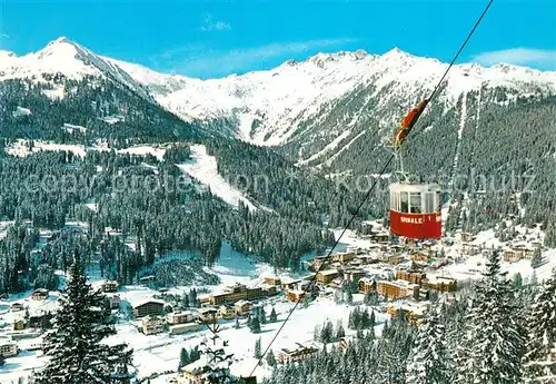 AK / Ansichtskarte Madonna_di_Campiglio Veduta invernale con la Funivia di Pradalago Dolomiti di Brenta Madonna_di_Campiglio
