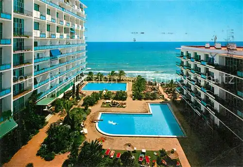 AK / Ansichtskarte Marbella_Andalucia Hotel Skol Swimming Pool Meerblick Marbella_Andalucia