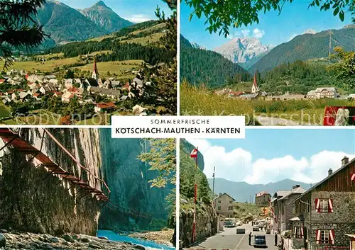 AK / Ansichtskarte Koetschach Mauthen_Kaernten Sommerfrische Alpen Schlucht Koetschach Mauthen Kaernten