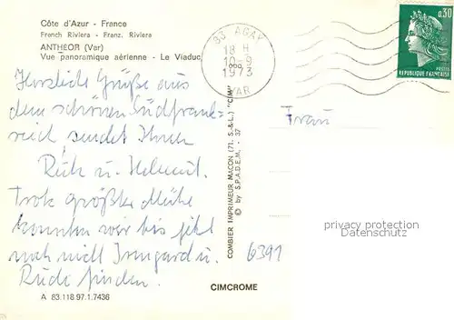 AK / Ansichtskarte Antheor le viaduc vue aerienne Antheor
