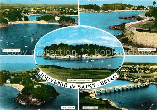 AK / Ansichtskarte Saint Briac sur Mer Plage des Salinettes Balcon dEmeraude Vue generale Pont du Fremur Le Nessey et le Jardin Public Saint Briac sur Mer