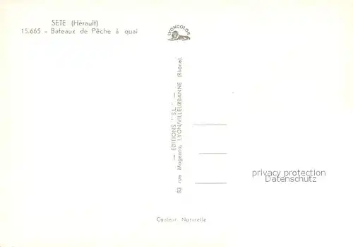 AK / Ansichtskarte Sete_Cette Bateaux de Peche a quai 