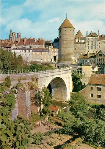AK / Ansichtskarte Semur en Auxois Vue generale le pont et les tours Semur en Auxois