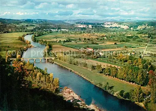 AK / Ansichtskarte Domme La Vallee de la Dordogne vue de la Barre Domme