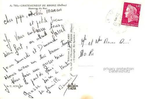 AK / Ansichtskarte Chateauneuf du Rhone Hameau du Rac Chateauneuf du Rhone