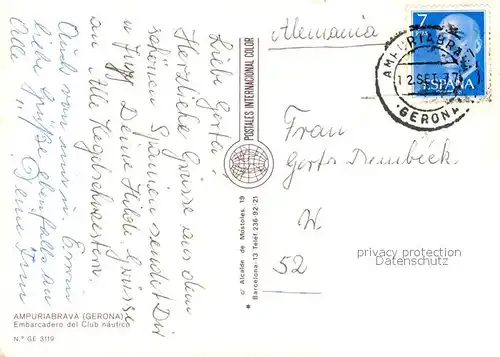 AK / Ansichtskarte Ampuriabrava Embarcadero del Club nautico Ampuriabrava