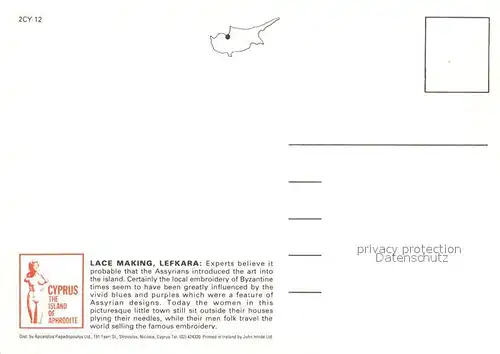 AK / Ansichtskarte Lefkara Making the famous Lefkaritika Frauen Handarbeit Lefkara