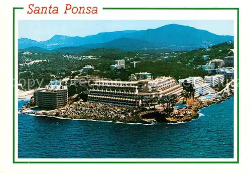 AK / Ansichtskarte Santa_Ponsa_Mallorca_Islas_Baleares Hotels Ferienanlagen Kueste Fliegeraufnahme Santa_Ponsa