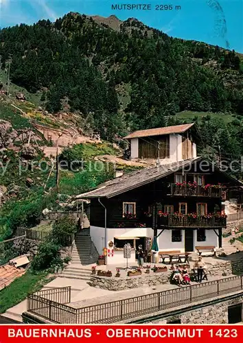 AK / Ansichtskarte Dorf_Tirol Bauernhaus Oberhochmut Mutspitze Wandergebiet Naturpark Texelgruppe Dorf_Tirol