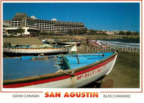 AK / Ansichtskarte San_Agustin_Gran_Canaria Fischerboote Strand Hotels San_Agustin_Gran_Canaria